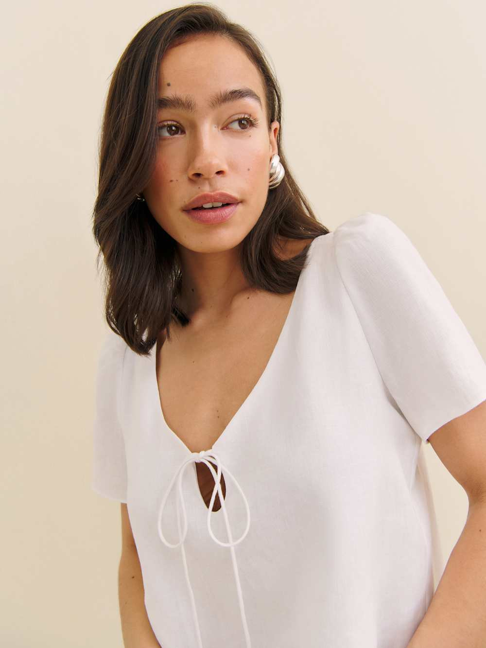 Mayla Linen Top | Reformation (Global)