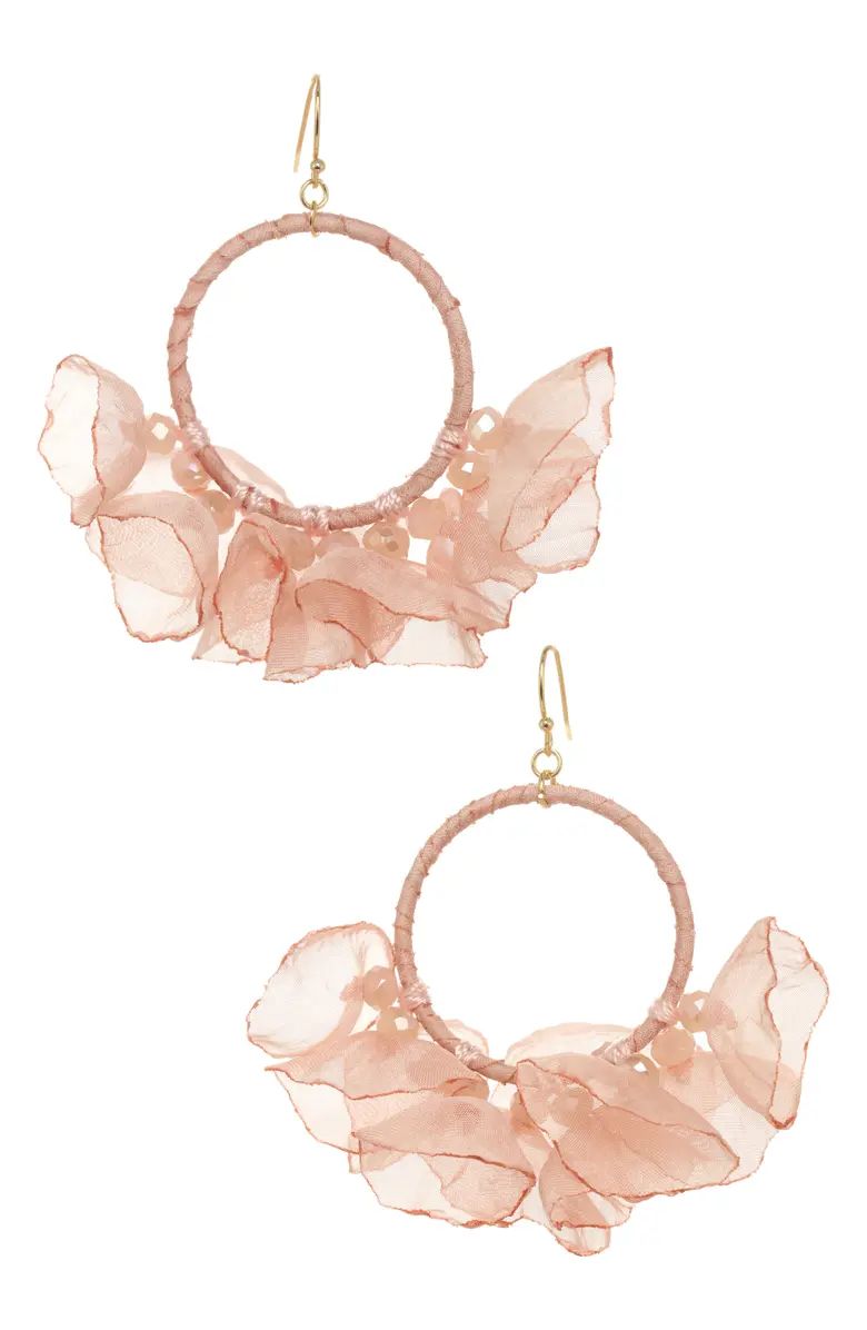 Stella + Ruby Melody Chiffon Hoop Earrings | Nordstrom | Nordstrom