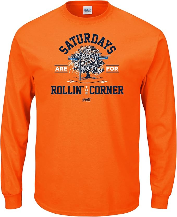 Smack Apparel Saturdays Long Sleeve T-Shirt College Fans (SM-5XL) | Amazon (US)