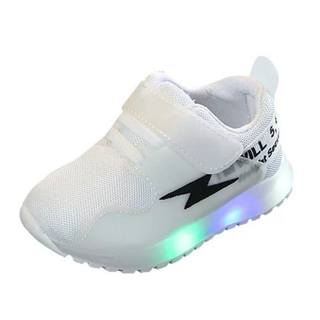 BOBOGOJP Baby Sneakers Soft Sole Infant Lace up Newborn Ankle Toddler First Walkers Crib Shoes (White 11) | Walmart (US)