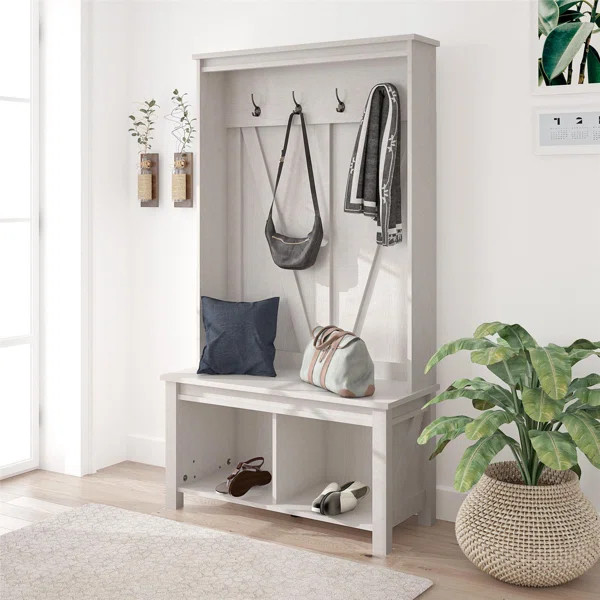 Quast 37.99'' Wide Hall Tree with Shoe Storage | Wayfair North America