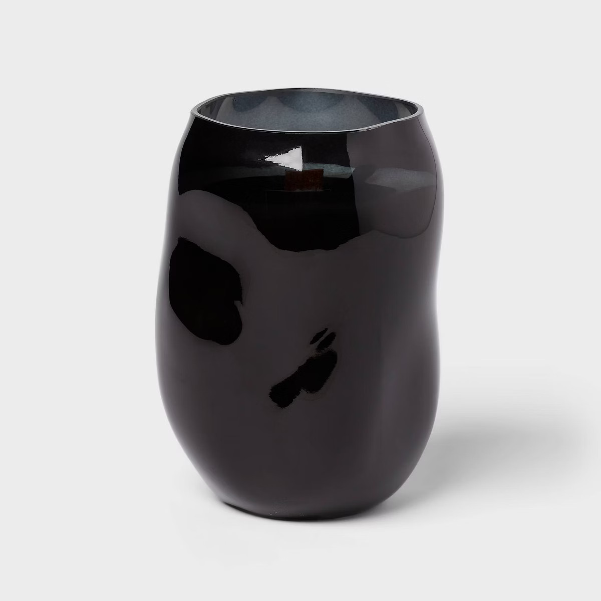 14oz Wooden Wick Black Cedar Glass Jar Candle - Threshold™ | Target