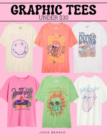 Super cute graphic tees for summer! I always size up in graphic tees! 

Graphic tees, American eagle, H&M