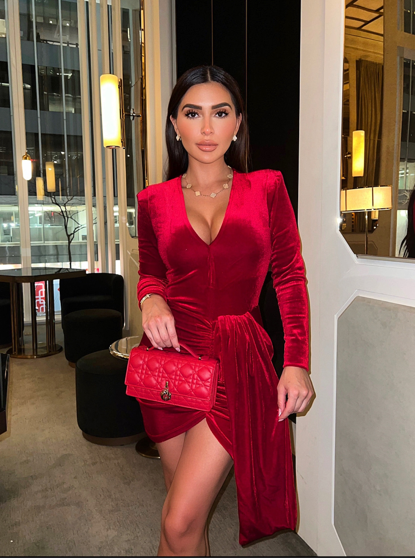 Valentine’s Day ❤️ 
Dress: size xs
Bag & heels are exact style just in a different color, my color combo is no longer available 

#LTKstyletip #LTKitbag #LTKshoecrush