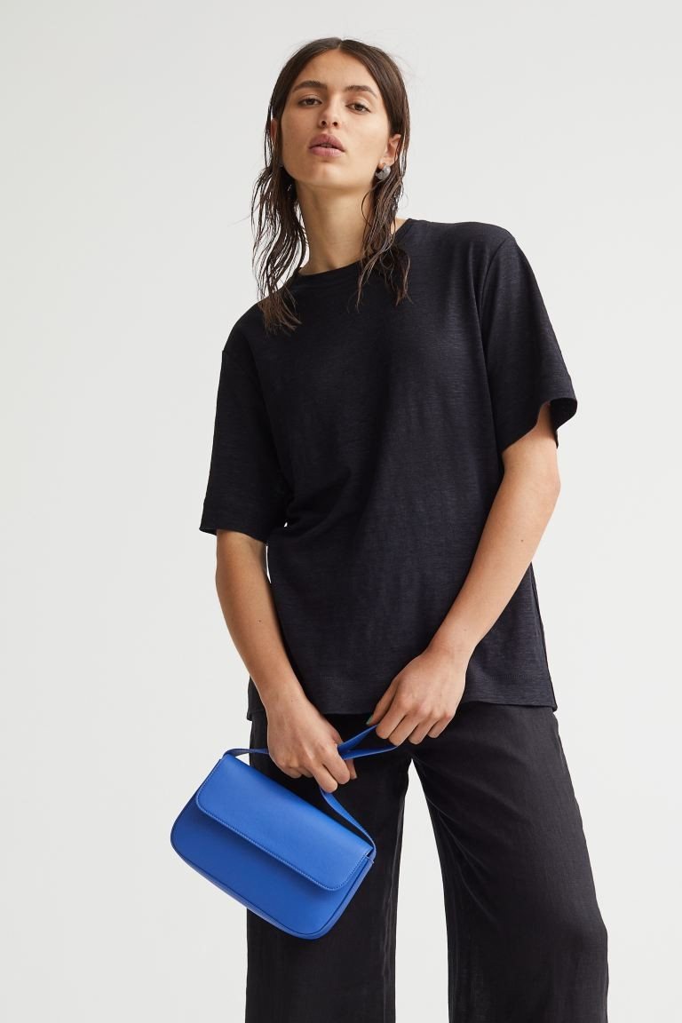 T-shirt van linnen tricot | H&M (DE, AT, CH, NL, FI)