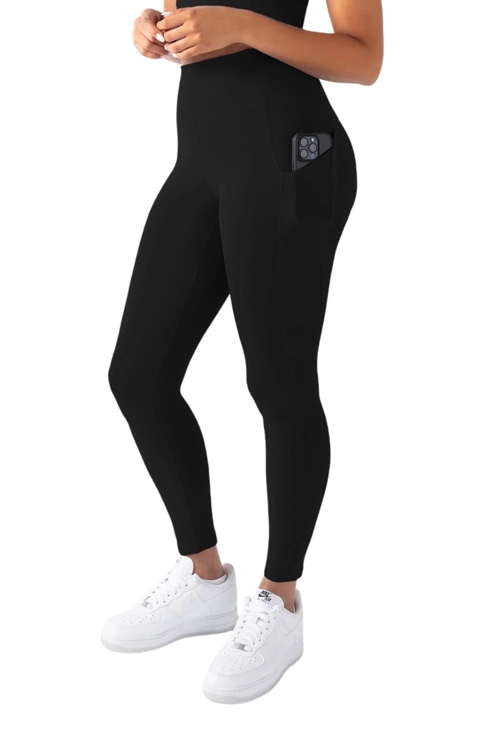 YITTY Active Women's UltraLuxe High-Waist Pocket Legging, Athleisure, 4-Way-Stretch, Iconic Black... | Walmart (US)