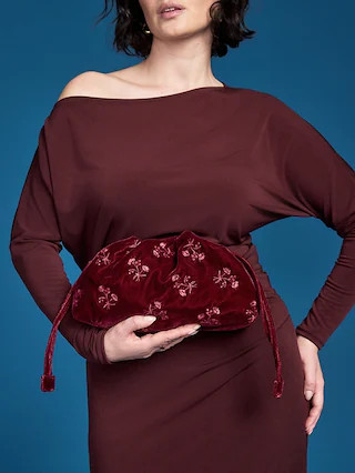 Old Navy x Altuzarra Velvet Drawstring Baguette Bag | Old Navy (US)