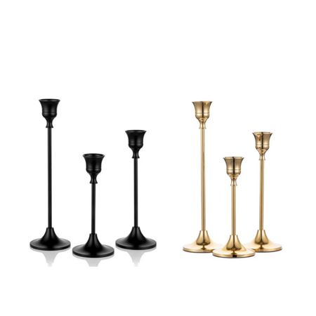 Beautiful tapered candlesticks in black or gold. Fits any decor style. You don’t want to miss these before they sell out. 

#LTKSeasonal #LTKHalloween #LTKHoliday