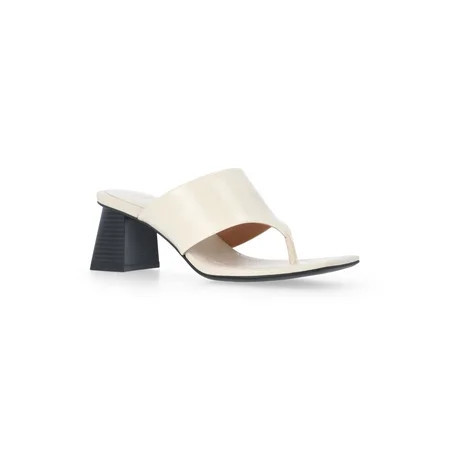 Time and Tru Women s Heeled Thong Sandals | Walmart (US)