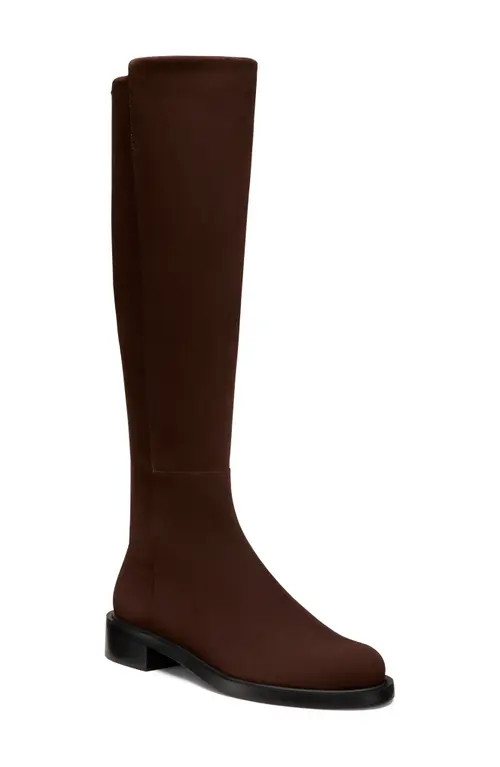 Stuart Weitzman 5050 Gisele Knee High Boot in Walnut/Walnut/Black at Nordstrom, Size 9 | Nordstrom