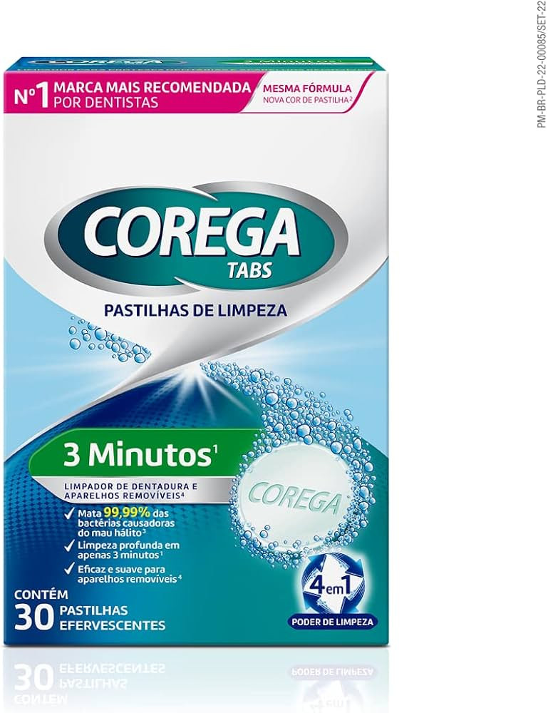 Corega Tabs Pastilhas Efervescentes para Limpeza de Aparelhos Removíveis e Próteses Dentárias,... | Amazon (BR)