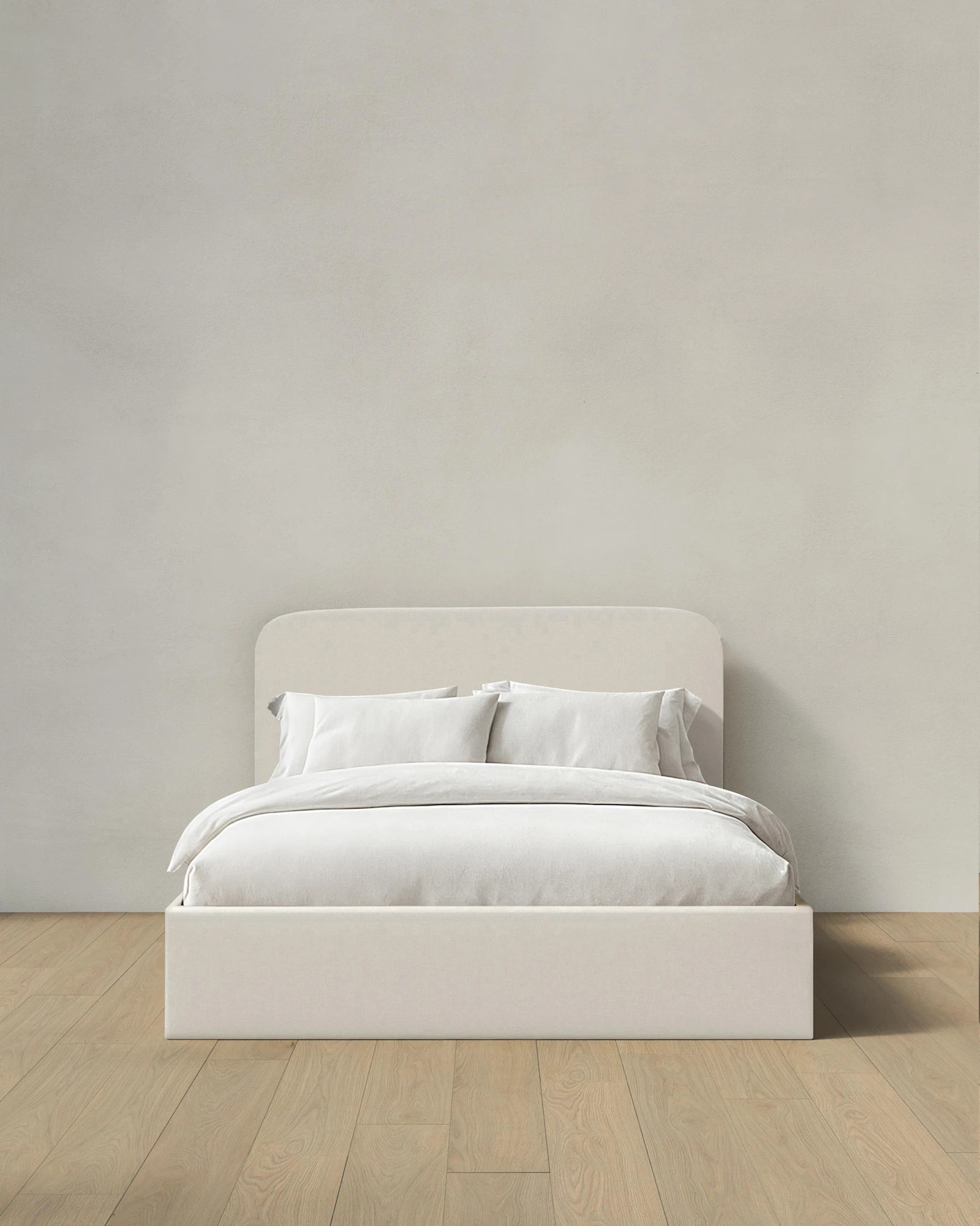 Performance Linen Curved Bed in Ivory | Quince