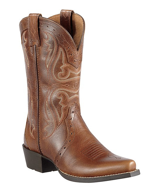 Ariat Western Boots - Vintage Cedar Heritage X Toe Leather Western Boot - Kids | Zulily