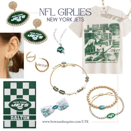 Women’s NFL New York Jets Jewelry. Great for gifts — all under $100!

#LTKSeasonal #LTKfindsunder100 #LTKGiftGuide