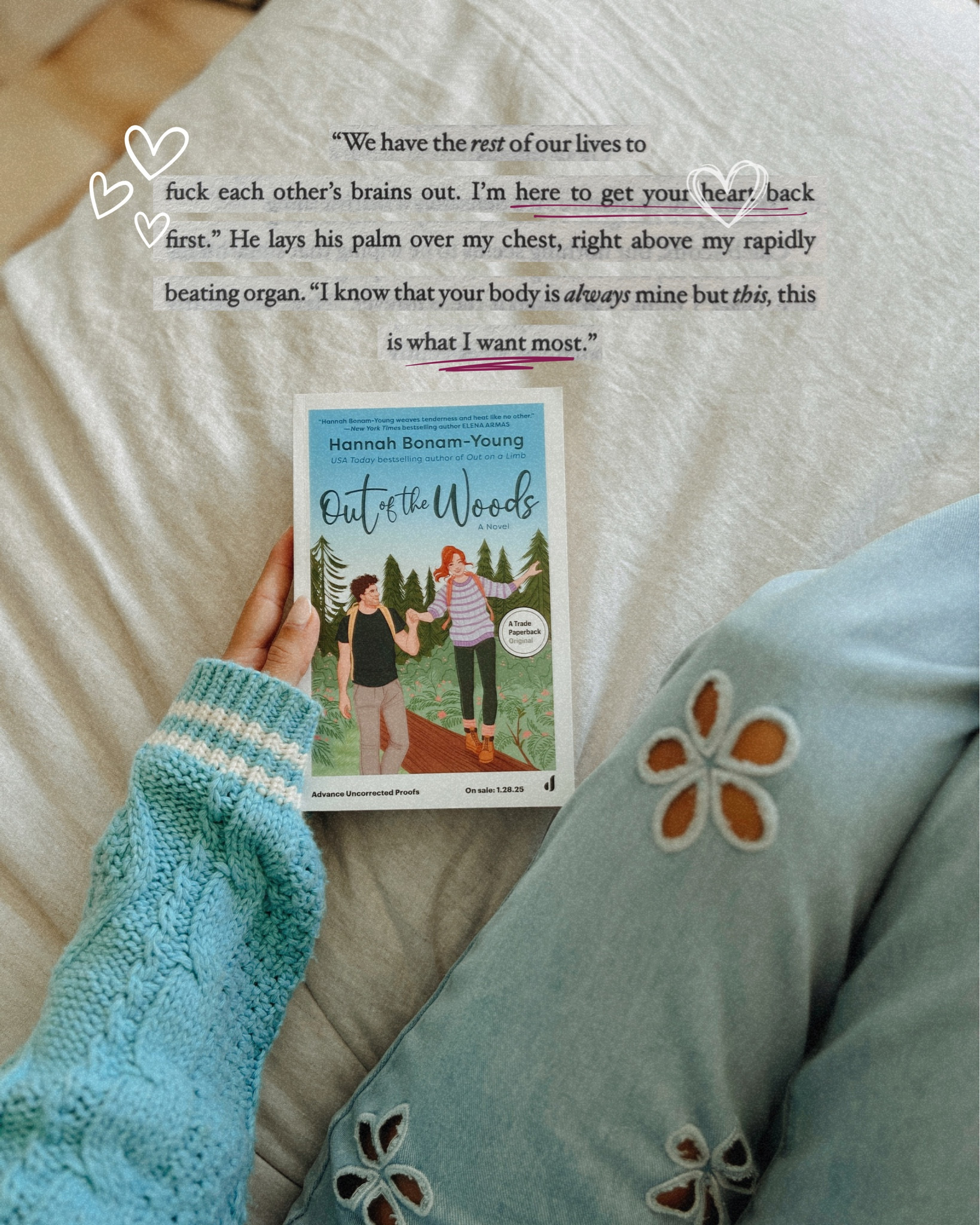 My new fave jeans! I recommend down-sizing. As for Out of the Woods by Hannah Bonam-Young, it’s a wonderful marriage-in-crisis romance mixed with self-discovery out in the woods! The cinnamon roll hero is CHEF’S KISS!

#LTKFindsUnder50