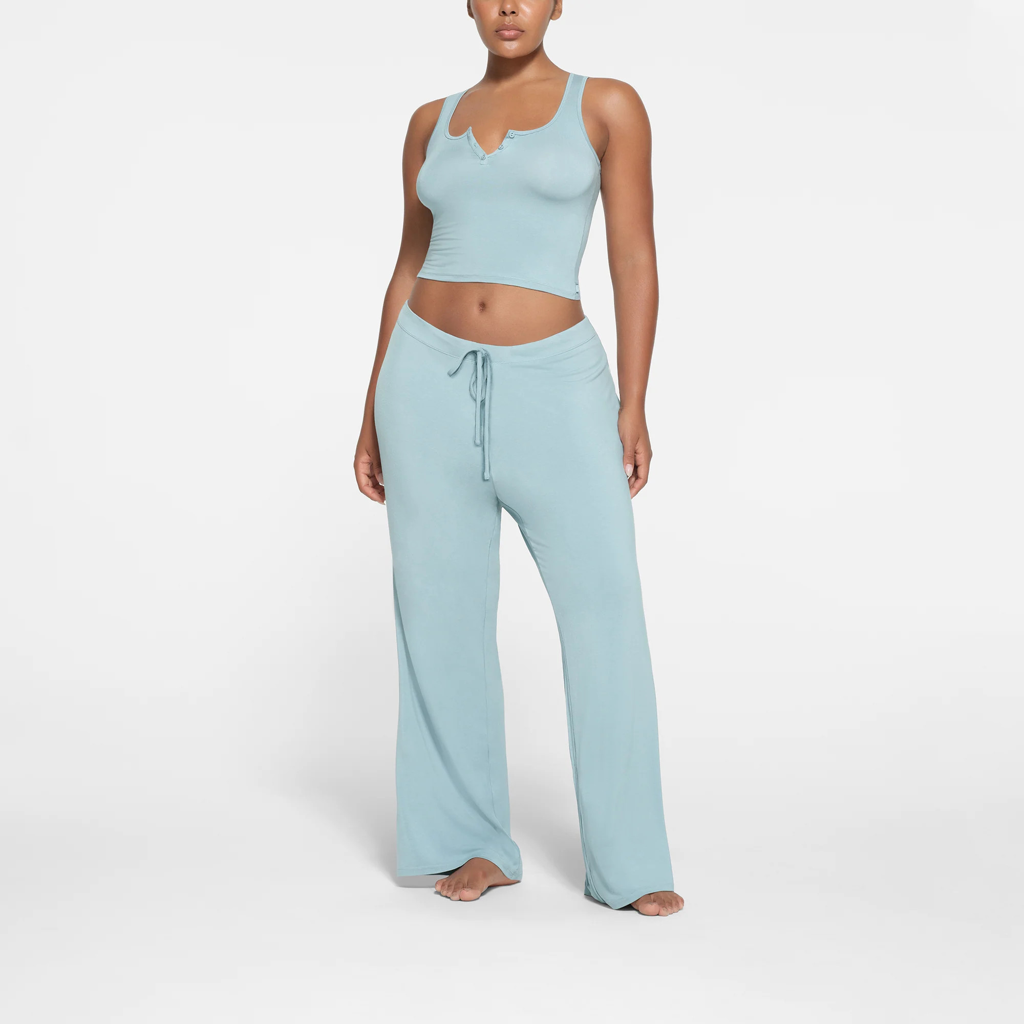 SKIMS Sleep Straight Leg Pants | Blue | XL | SKIMS (US)