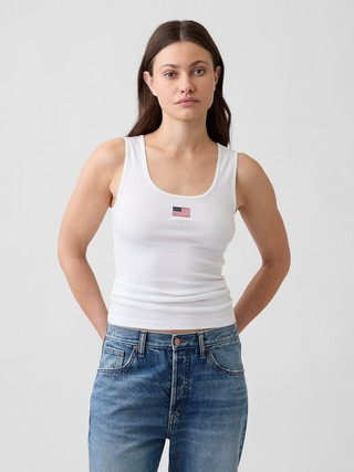 Gap Logo Ribbed Tank Top | Gap Factory