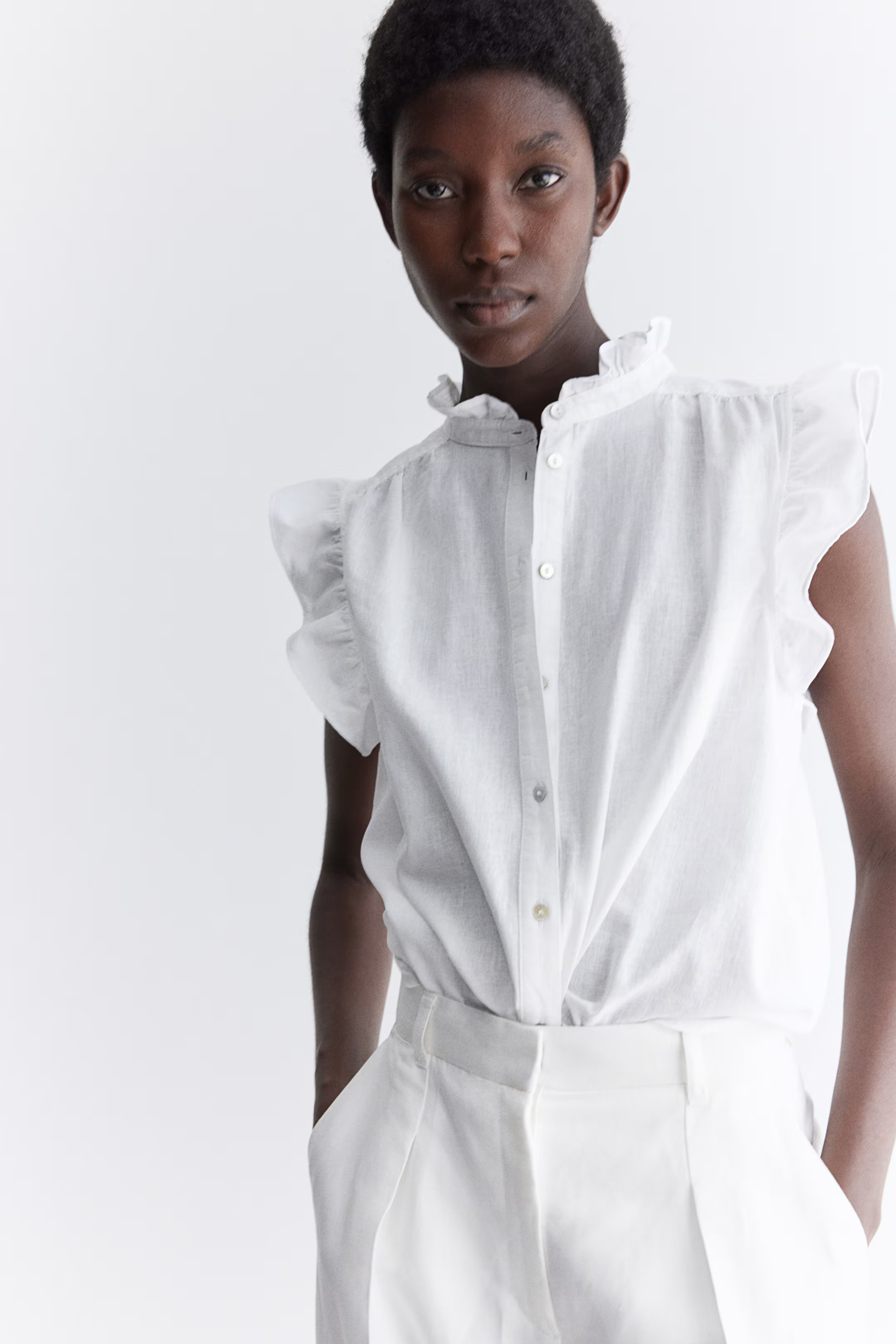 Blouse van linnenmix | H&M (DE, AT, CH, NL, FI)