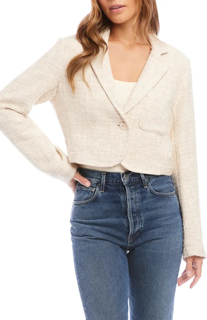 FIFTEEN TWENTY Tweed Crop Blazer | Nordstrom | Nordstrom