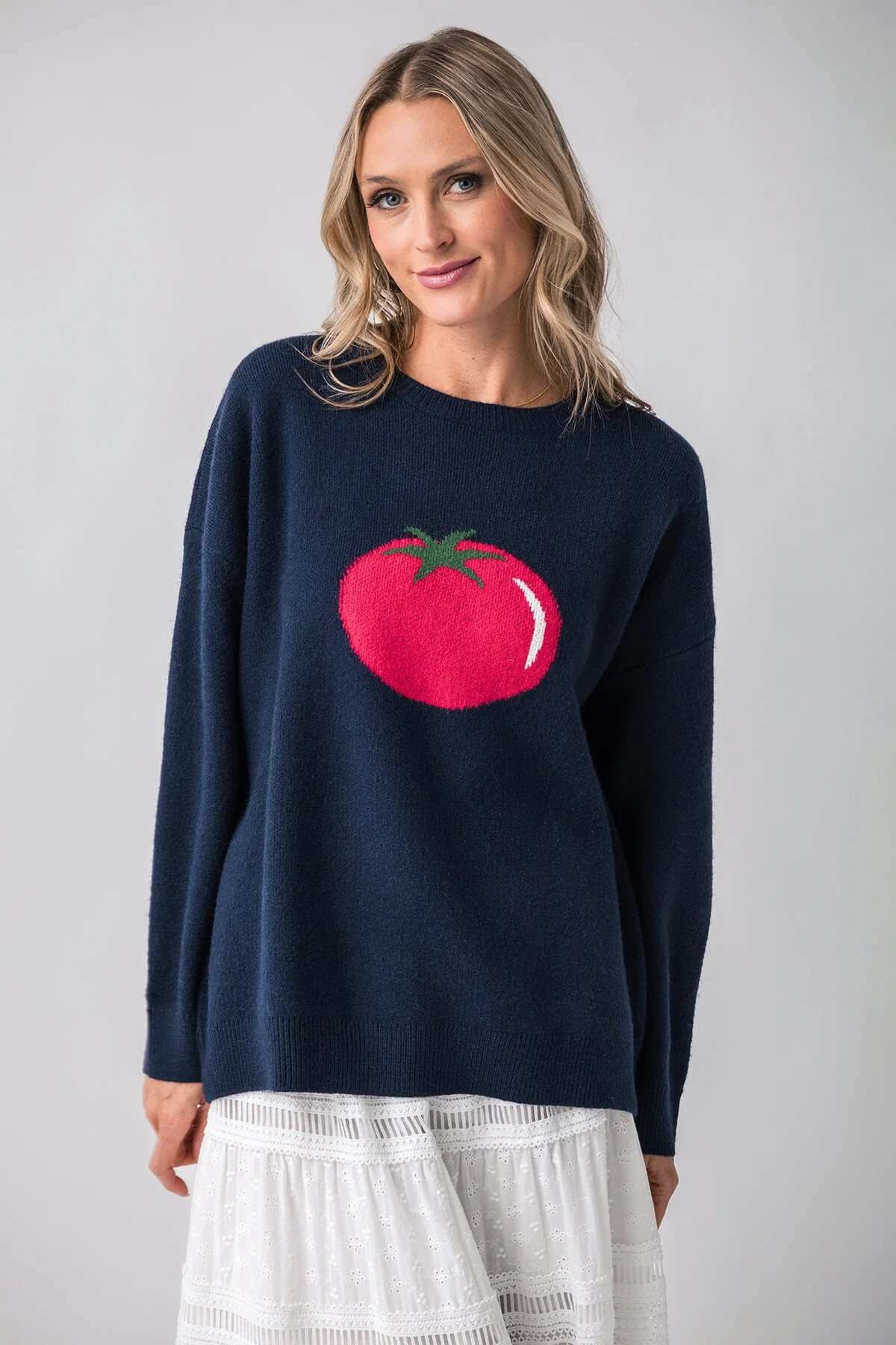 Pretty Garbage Tomato Sweater | Social Threads