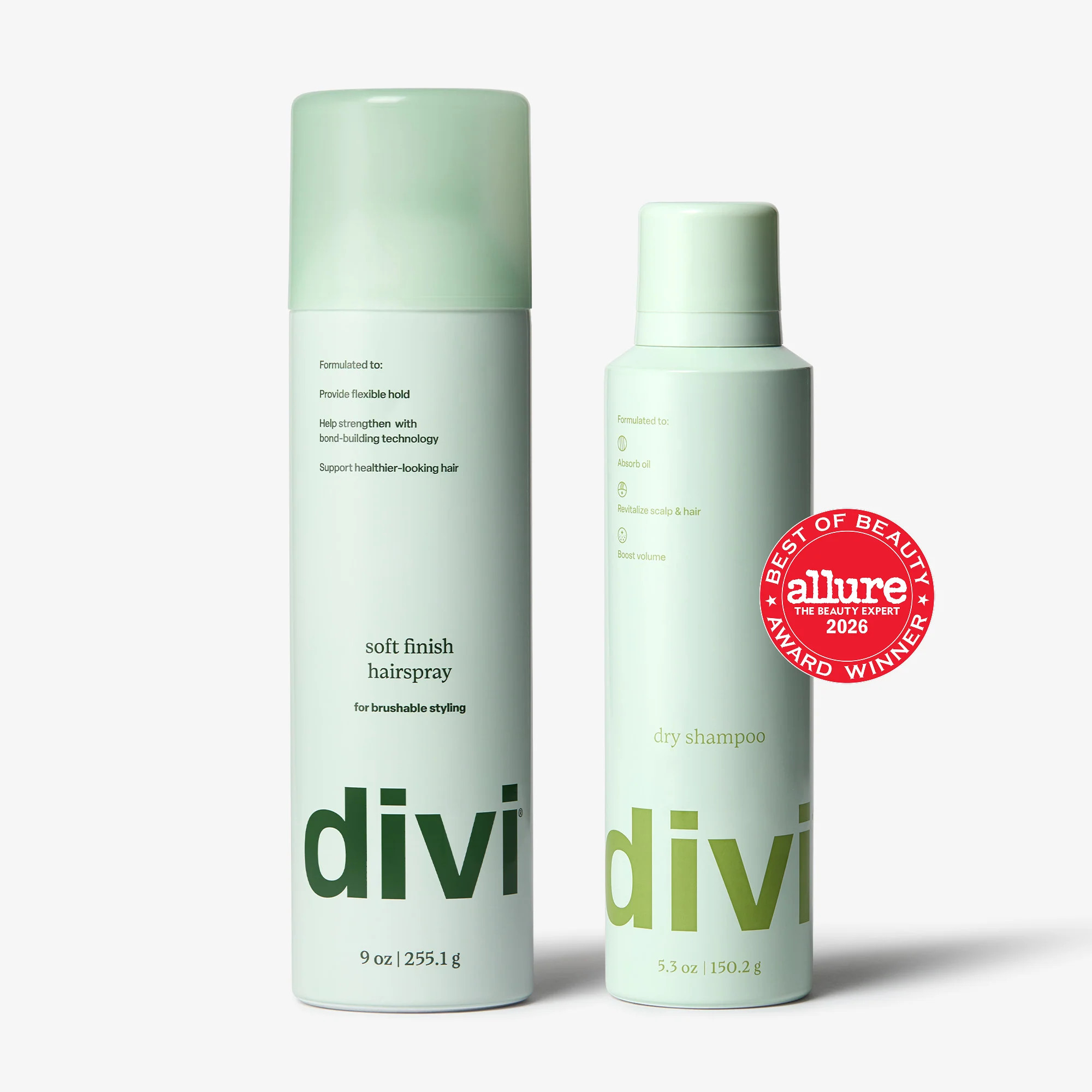 No Days Off Duo | Soft Finish Hairspray + Dry Shampoo | Divi | Divi Official LLC