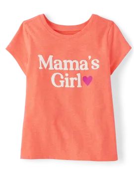 Baby And Toddler Girls Mama's Girl Graphic Tee - s/d infernflame | The Children's Place
