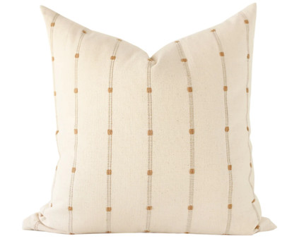 Textured Stripe Cream Pillow Cover