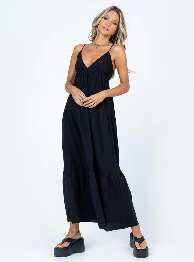 Chelsea Maxi Dress Black | Princess Polly US