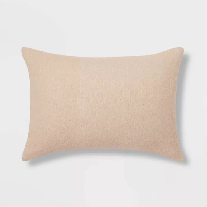 Oblong Boucle Color Blocked Decorative Throw Pillow - Threshold™ | Target