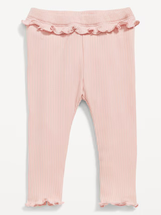 Rib-Knit Lettuce-Hem Leggings for Baby | Old Navy (US)