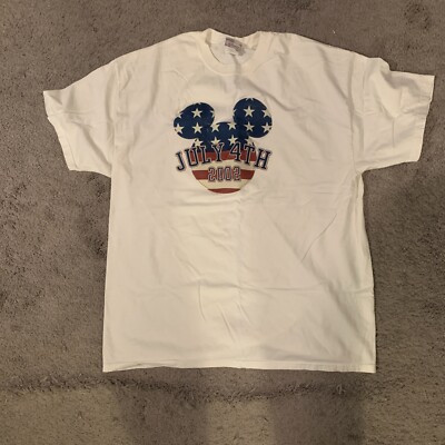 Vintage Disney July 4th 2002 Mickey Mouse T-Shirt XL USA Flag | eBay US