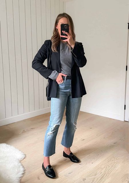 I love how streamlined a crewneck sweater looks underneath a blazer. The minimal neckline doesn’t compete with the blazer and flatters any body shape. 

trending outfit, trendy fashion, women's outfit, women's fashion, chic outfit, how to style a blazer

#LTKSeasonal #LTKstyletip