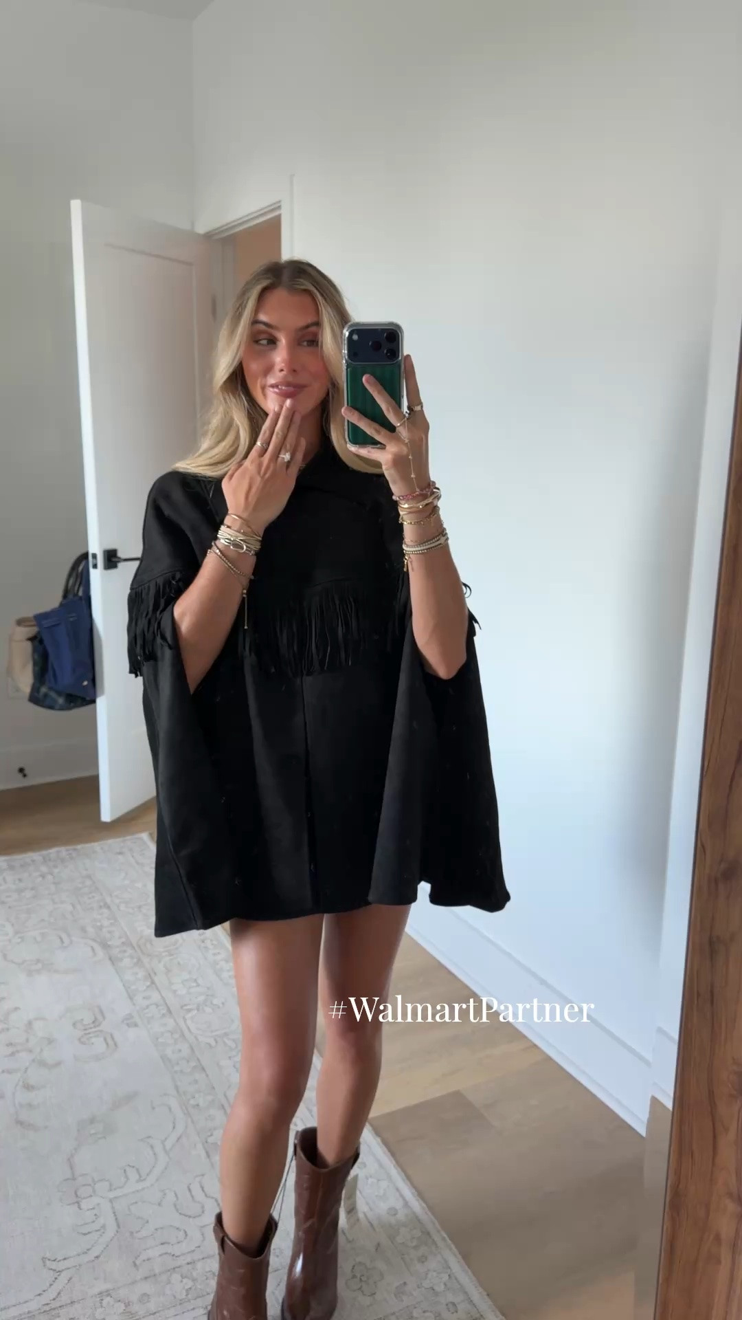 #WalmartPartner I actually might have just made the best @walmart fashion order of my LIFE. 🤯 fall fashion for me personally is always such a struggle but I’m finding so much inspo this year with my Walmart fashion finds from plaid to fringe to suede and everything in between. 5’4/xxs/24/00. #walmartstyle #walmartfashion #walmart #walmartfinds #walmarthaul #walmartfashionfinds 

What I ordered: No Boundaries Self Tie Denim Cotton Mini Skort size XXS. Scenario Women's Faux Suede Fringe Cape size S/M. Scoop Women’s Tiered Lace Cami size XS. Scoop Women's Ruffle Lace Blouse Size XS. No Boundaries Triangle Mesh Maxi Dress size XXS. No Boundaries Fit and Flare Plaid Mini Dress size XXS. No Boundaries Plaid Picnic Mini Dress size XXS. Free Assembly Women's Long Sleeve Tie Neck Shirt size xs. Scoop Women's Denim Corset Top size XS. No Boundaries Hammered Buckle Faux Leather Belt, Women's S/M. Scenario Women's Border Stripe Knit Triangle Scarf. Madden NYC Women's Faux Leather Croco Butterfly Boots size 8. No Boundaries Women’s Cowboy Booties size 8. DREAM PAIRS Womens Knee High Boots Comfortable Platform Chunky Block Heel Banana Campus Boots Square Toe size 8 yellow. Madden NYC Women's Studded Mule Heels size 8. Madden NYC Women's Vanity Case.