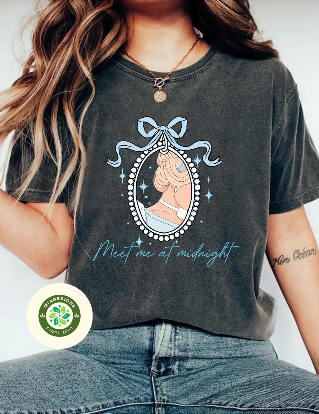 Coquette Bow Cinderella Meet Me at Midnight Shirt, Disney Princess Shirt, WDW Disneyland Magic Ki... | Etsy (US)
