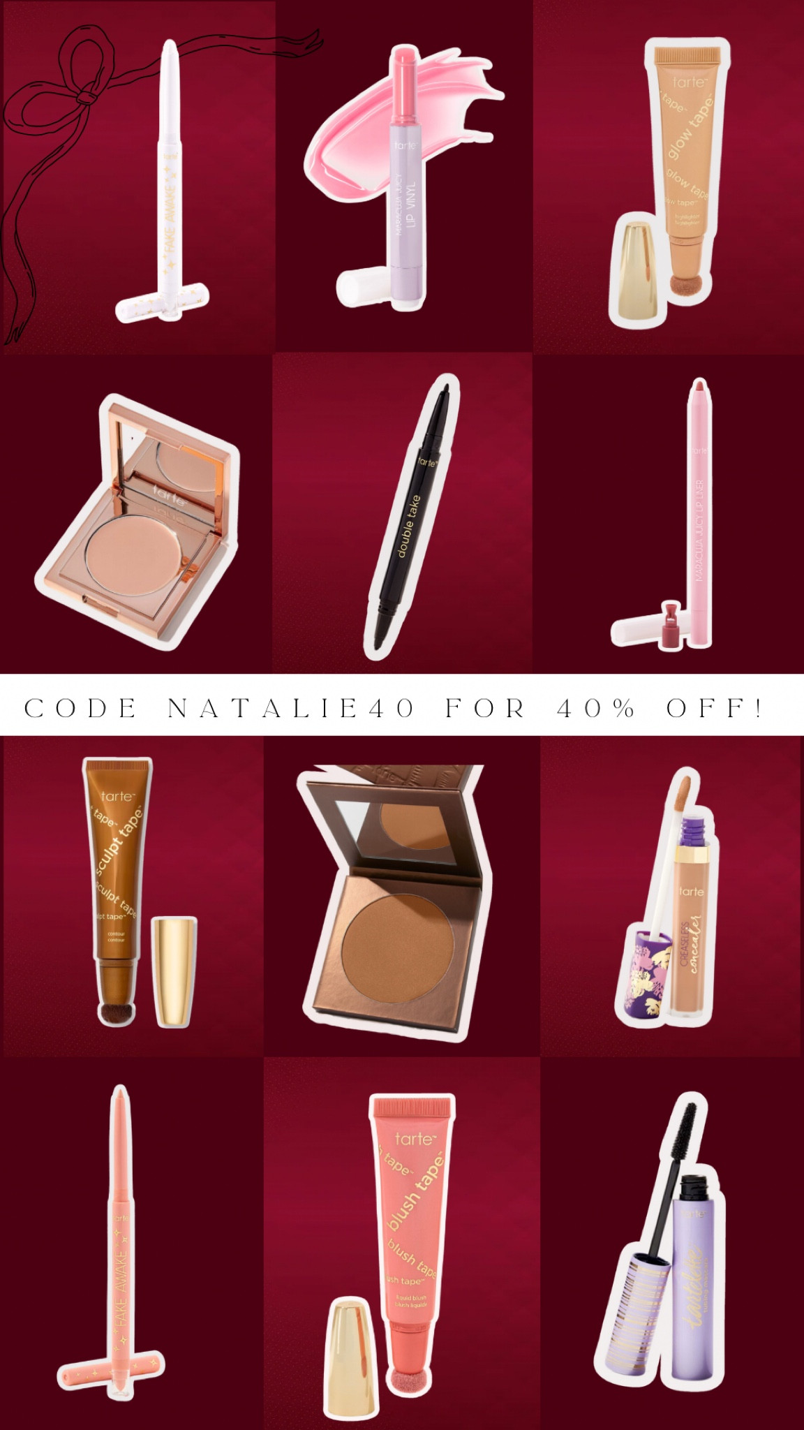 40% off of tarte with my code NATALIE40


#LTKBeauty #LTKSaleAlert #LTKGiftGuide