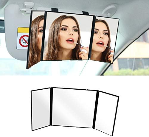 Tri-Fold Car Visor Mirror,LECAMEBOR HD Car Universal Folding Car Sun Visor Cosmetic Mirror,Multi-... | Amazon (US)