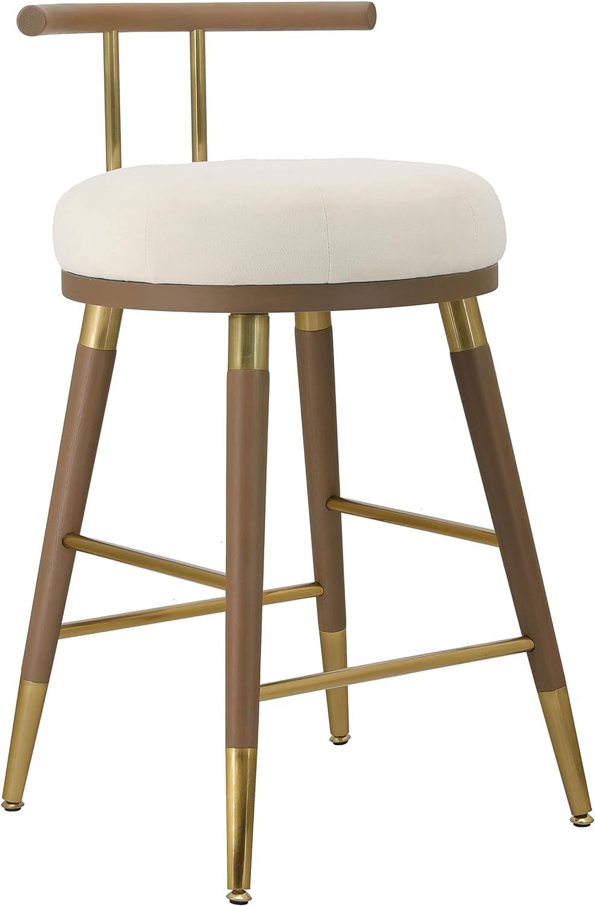 Juniper Cream Velvet Barstool - Walmart.com | Walmart (US)