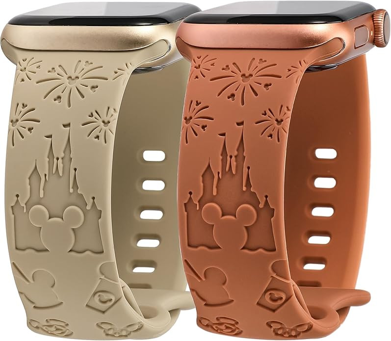 2 Packs Cartoon Bands Compatible with Apple Watch Bands 38/40/41/42/44/45/46/49mm Womens, Soft Si... | Amazon (US)