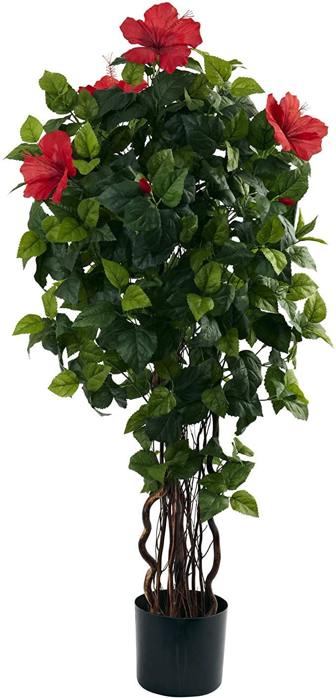 Nearly Natural 4’ Hibiscus Artificial Tree, 4ft, Green | Amazon (US)