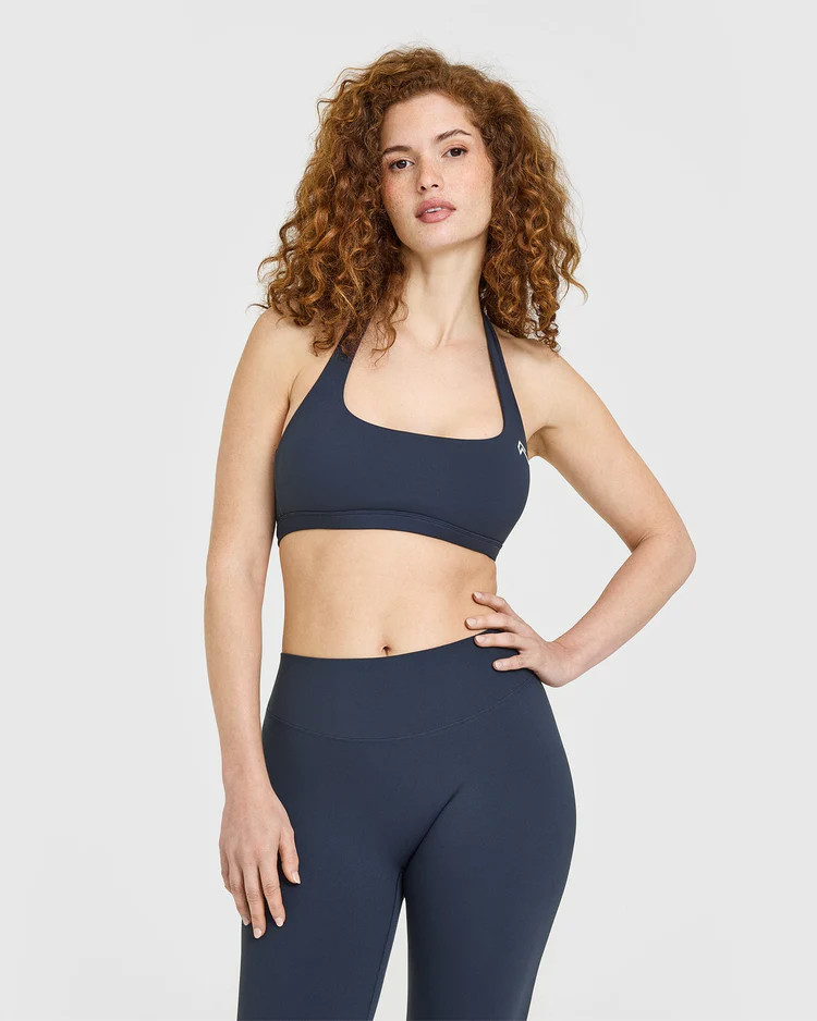EasyLift™ Halter Bralette with White Logo 
 True Blue | Oner Active (UK / US)