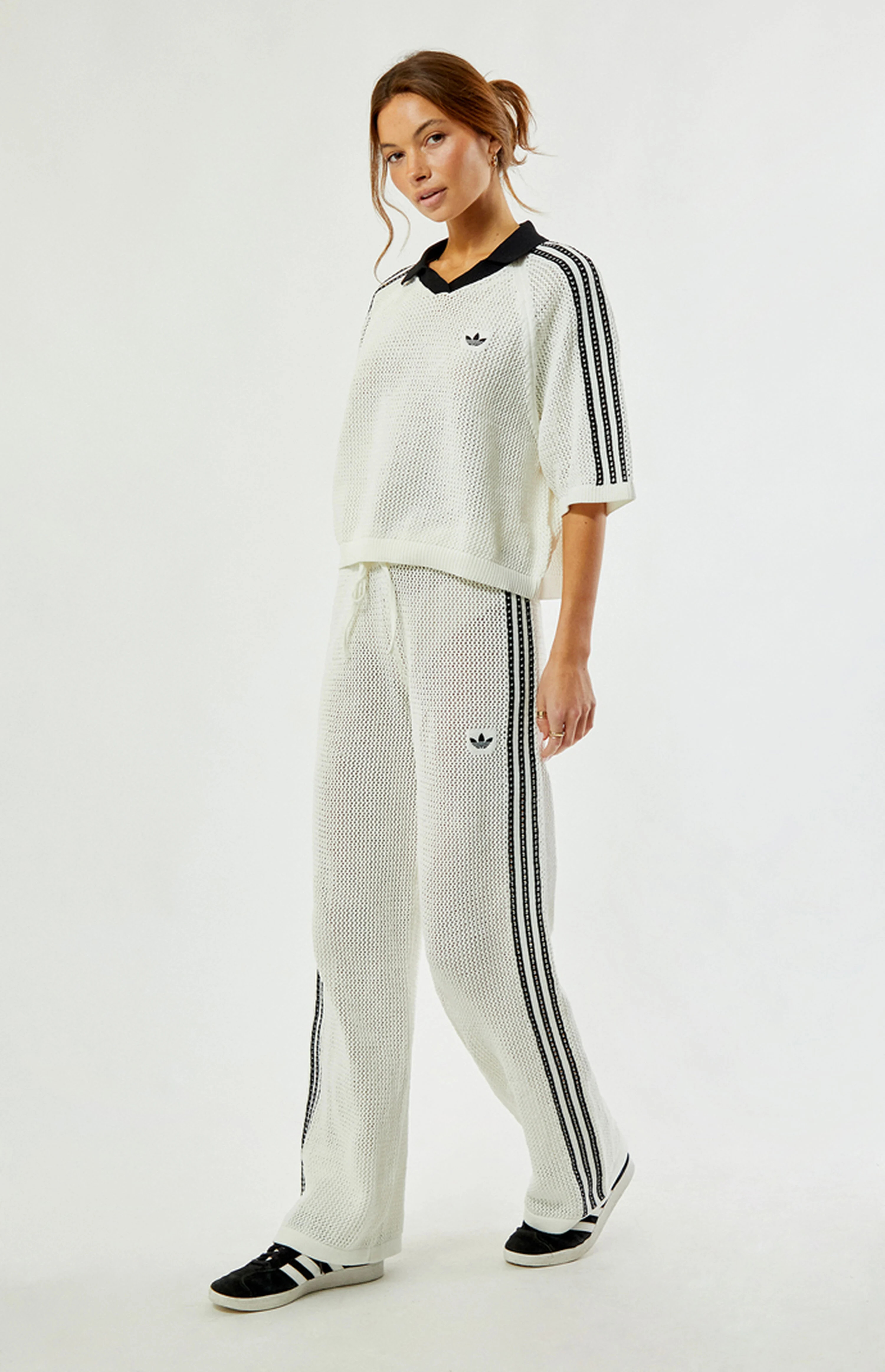 adidas Knitted Crochet Firebird Track Pants | PacSun