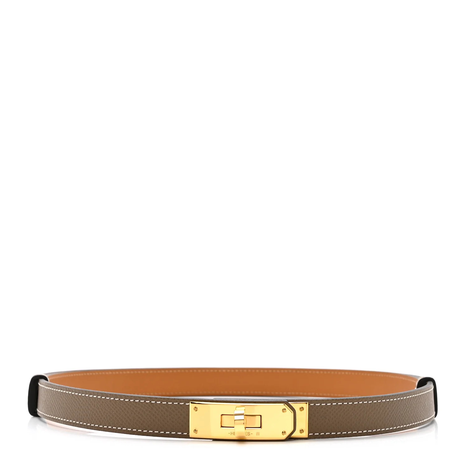 Epsom Kelly Belt Etoupe | FASHIONPHILE (US)
