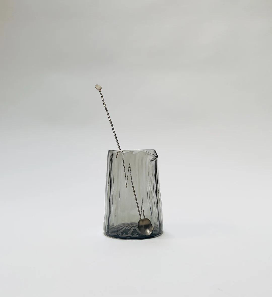 Cocktail Mixing Glass, Hand Blown, Grey, Free Shipping - Etsy | Etsy (US)