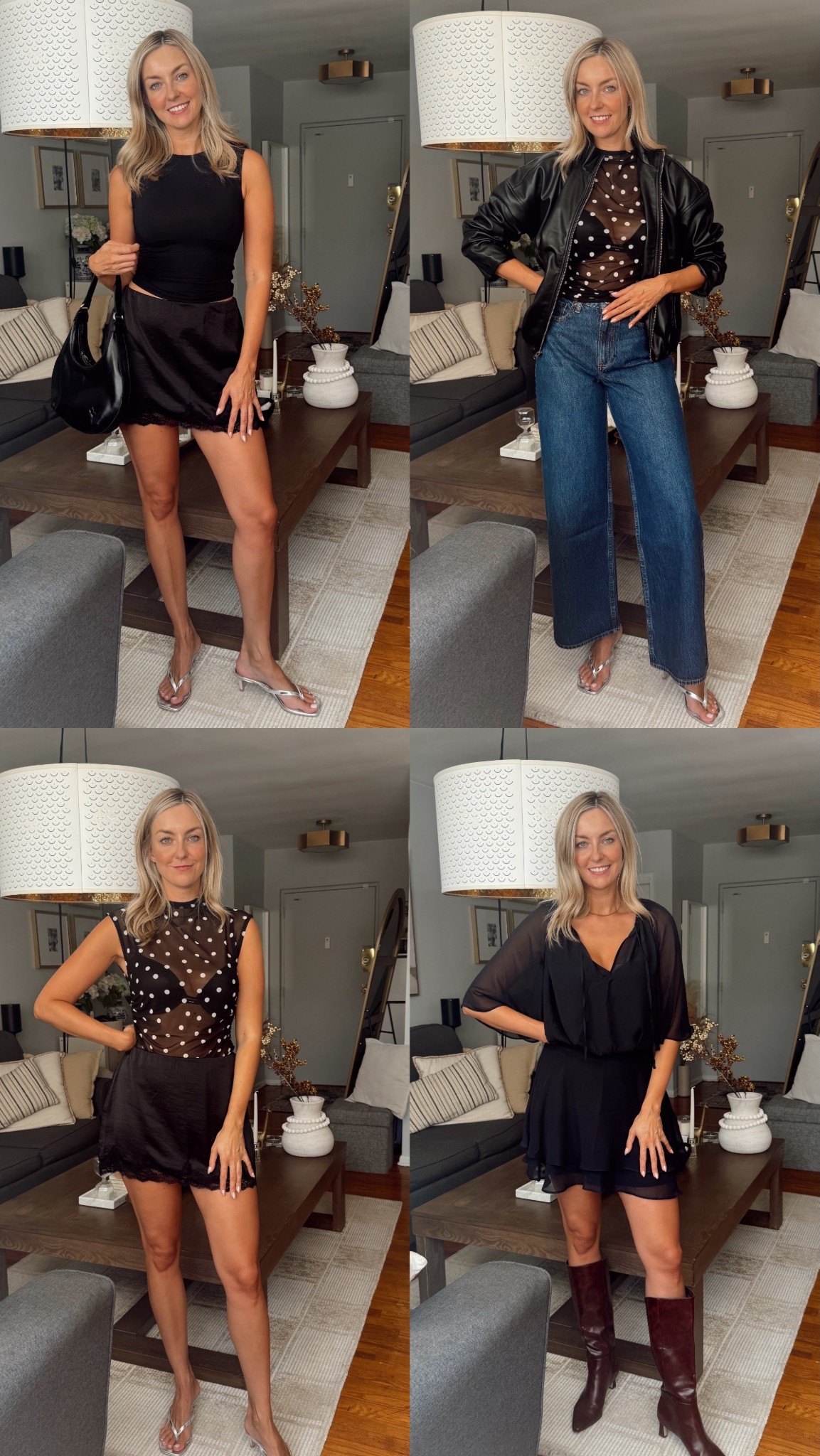 I’m ready for fall! Check out my latest Abercrombie haul! Use code: DENIMAF for additional discount! Wearing size S & jeans in size 26!

Fall fashion, fall outfit, black dress, fall jacket, leather jacket, fall jeans. Polka dots, polka dots top, satin skirt, satin skort 

#LTKFindsUnder100 #LTKStyleTip #LTKFindsUnder50