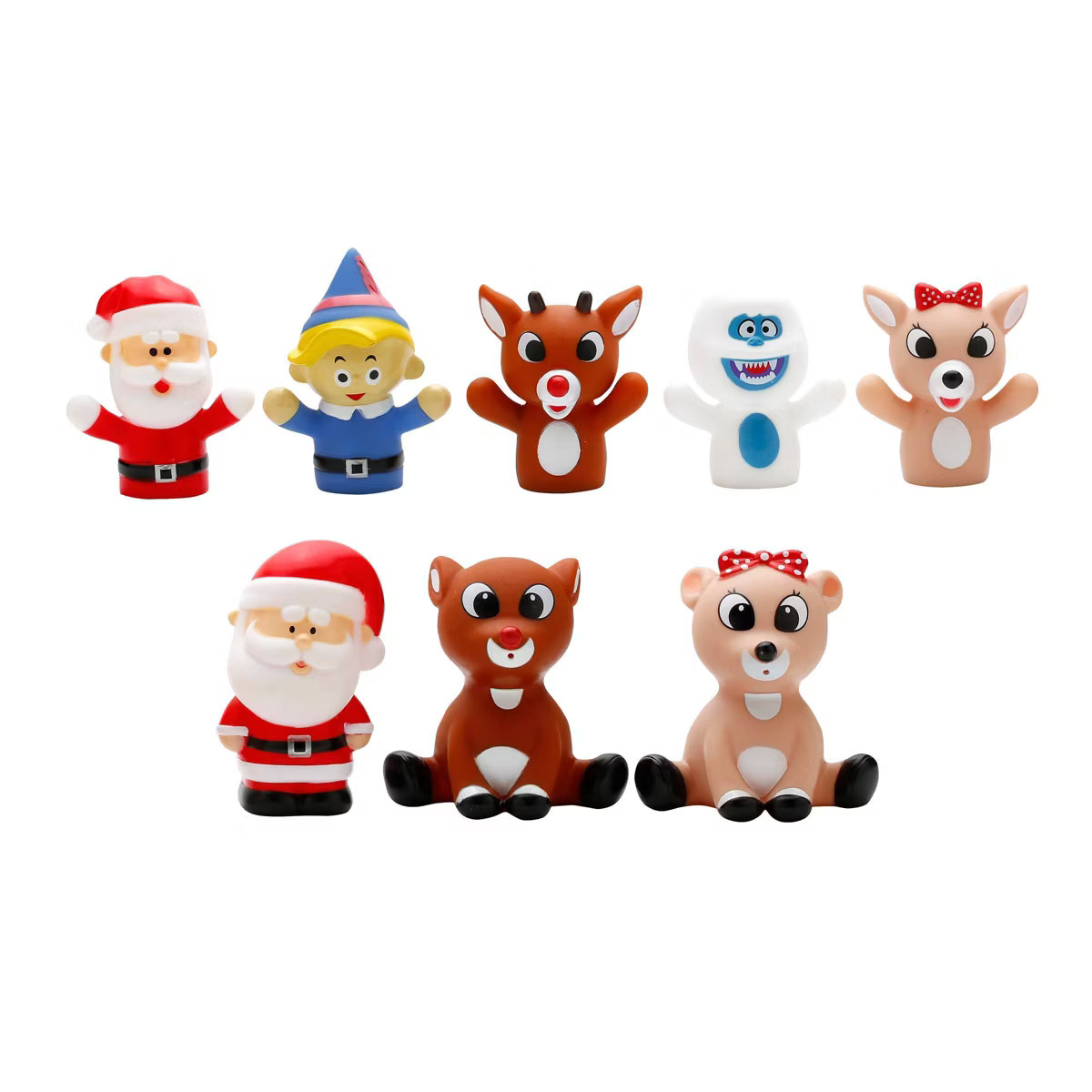 Rudolph the Red-Nosed Reindeer 2.5" Finger Puppets & Squirt Toy Set - Christmas - 5pc | Target