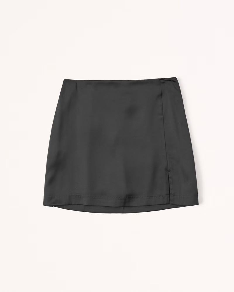 Satin Mini Skort | Abercrombie & Fitch (US)