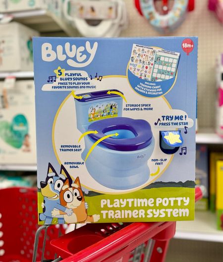 If you have plans on potty training a little Bluey fan, here are some new Bluey finds that might help a little💙