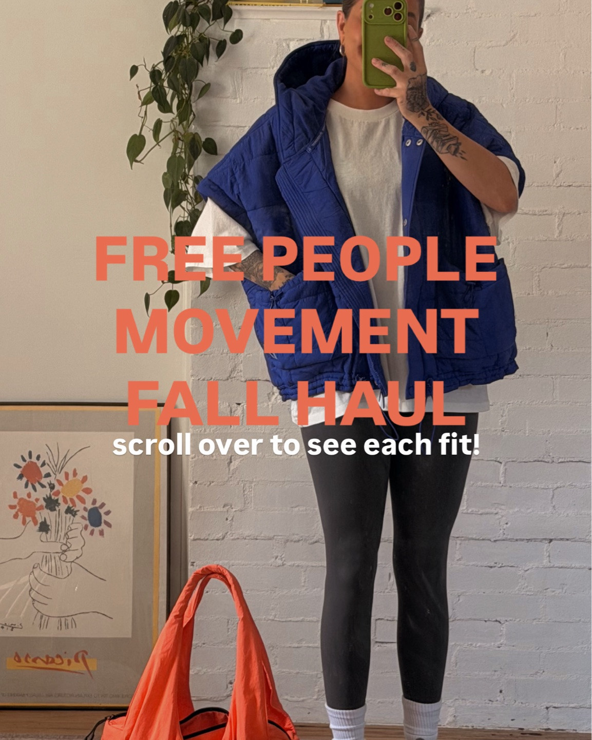 i am wearing a SMALL in absolutely everything linked!! leggings, hoodies, tshirt, vest, the romper, all of it! A SMALL! everything is linked below! if you have a question on something, let me know here!! #fpmovementpartner @fpmovement