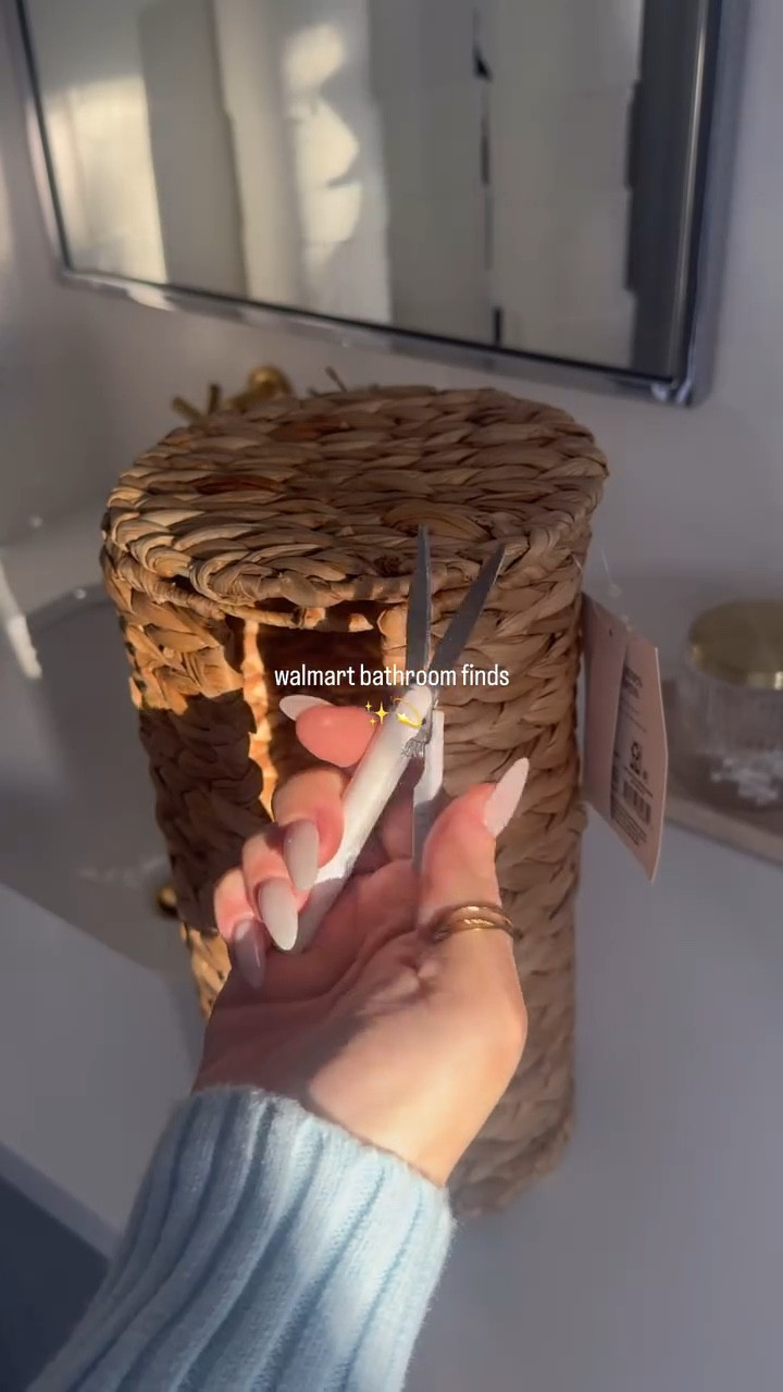 Walmart bathroom finds ✨💫 How cute is this toilet paper holder? 🤍 Oh and these handy dandy scissors?!? 🙌

#LTKHome #LTKWatchNow #LTKU