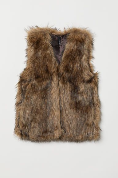 H & M - Faux Fur Vest - Beige | H&M (US)